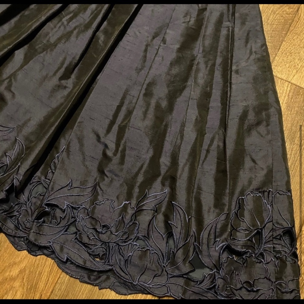 Adrianna Papell Navy Blue Halter Dress | Knee Gown | Semi Formal | Size 8 NWT - Picture 6 of 7